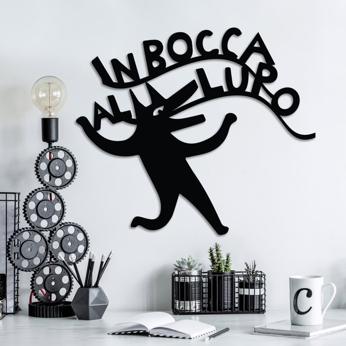 Wallity Lupo 1 Escultura de Pared de Metal Negra Wallity Lupo 1 Escultura de Pared de Metal Negra